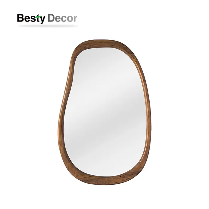 Düzensiz Masif Ahşap Çerçeveli Ayna