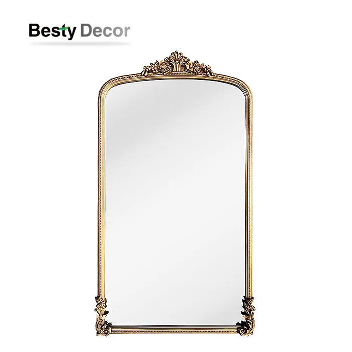 Toptan Oturma Odası İçin Büyük Ayaklı Zemin Ahşap Çerçeve Aynalar